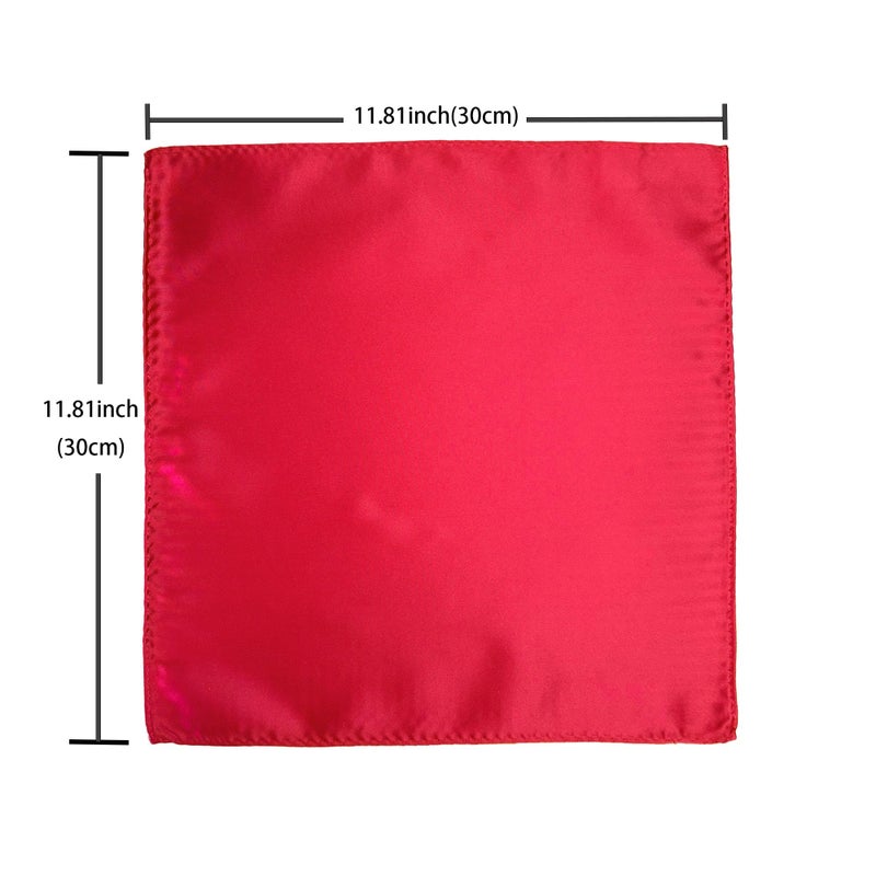 fortunatever Mens Red Satin Pocket Square - Image 4